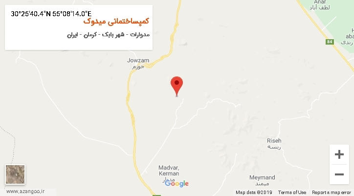 روستای کمپساختمانی میدوک بر روی نقشه