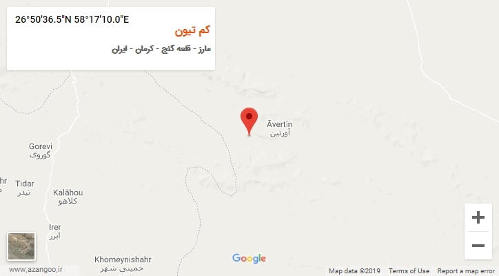 روستای کم تیون بر روی نقشه