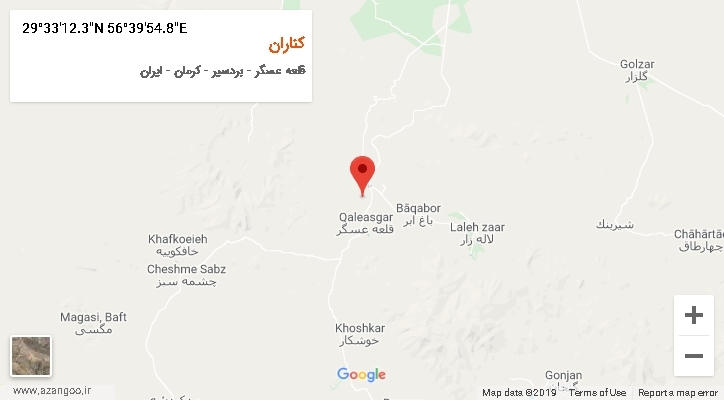 روستای کناران بر روی نقشه