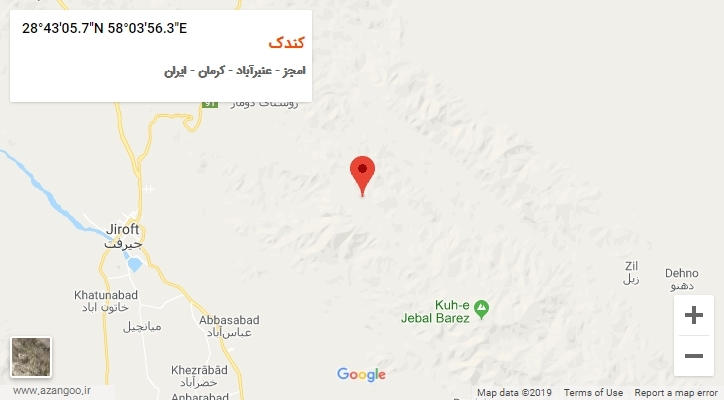 روستای کندک بر روی نقشه