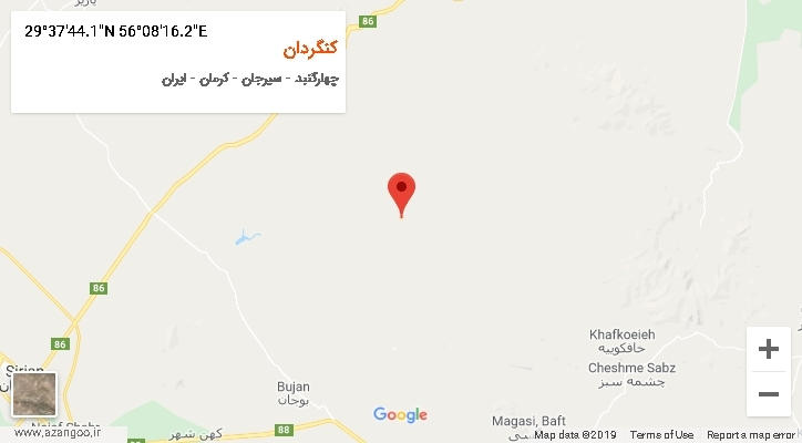 روستای کنگردان بر روی نقشه