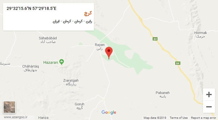 روستای کرچ بر روی نقشه