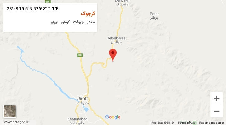 روستای کرجوک بر روی نقشه