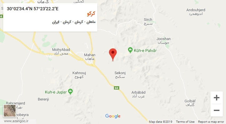 روستای کرکو بر روی نقشه