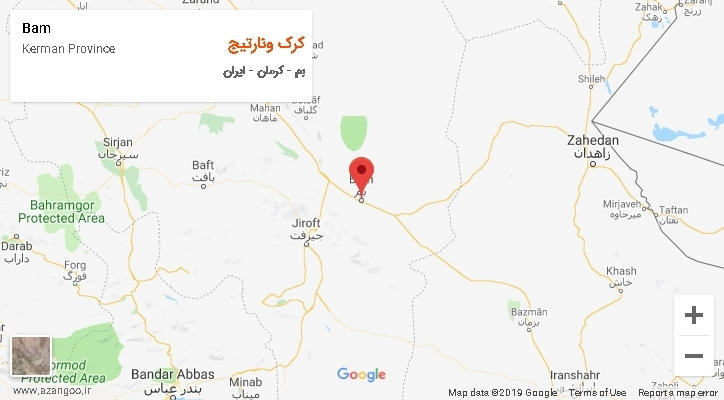 دهستان کرک ونارتیج بر روی نقشه