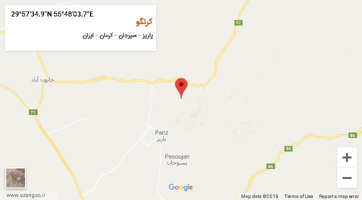 روستای کرنگو بر روی نقشه