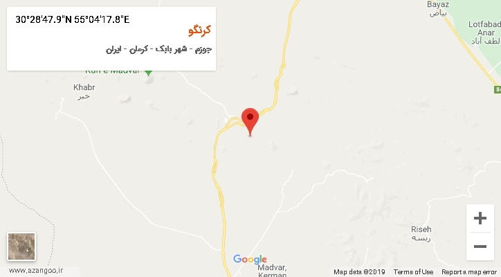 روستای کرنگو بر روی نقشه