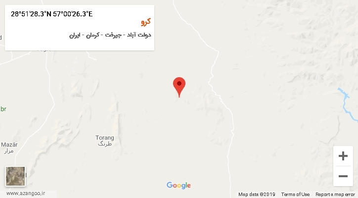 روستای کرو بر روی نقشه