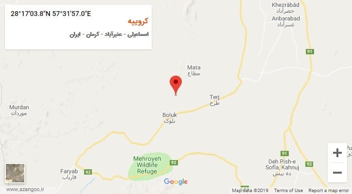 روستای کروییه بر روی نقشه