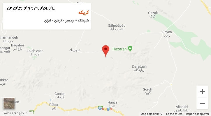 روستای کریکه بر روی نقشه