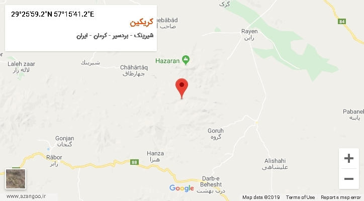 روستای کریکین بر روی نقشه