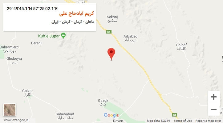 روستای کریم آبادحاج علی بر روی نقشه