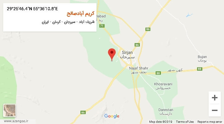 روستای کریم آبادصالح بر روی نقشه