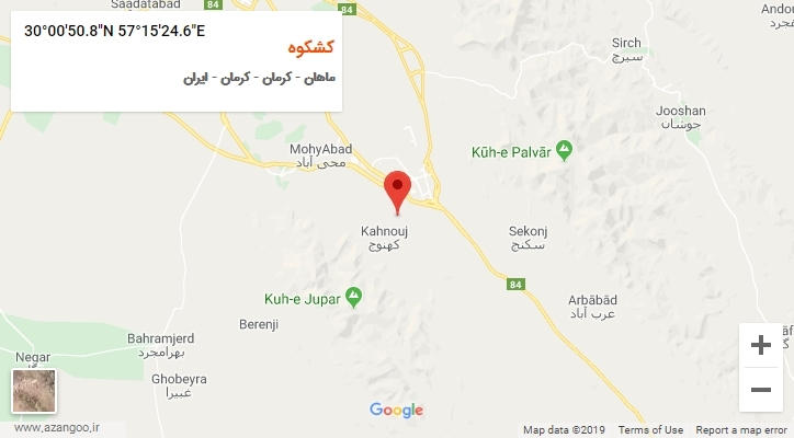 روستای کشکوه بر روی نقشه
