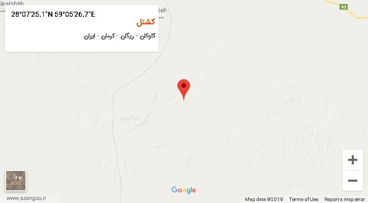 روستای کشنل بر روی نقشه