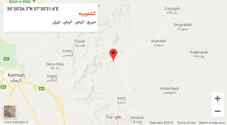 روستای کشتوییه بر روی نقشه