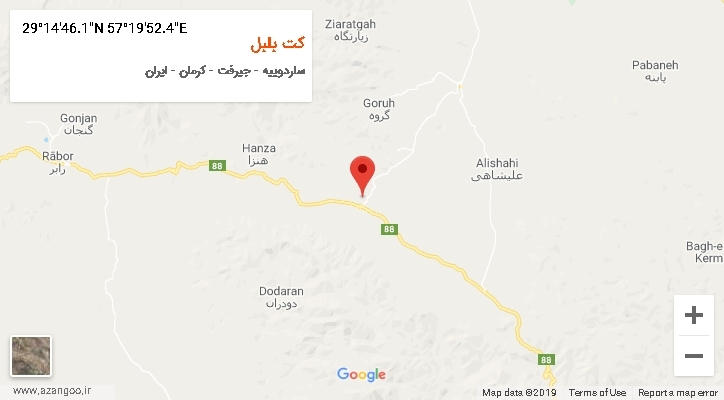روستای کت بلبل بر روی نقشه