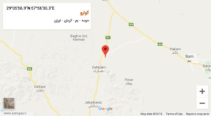 روستای کوارو بر روی نقشه