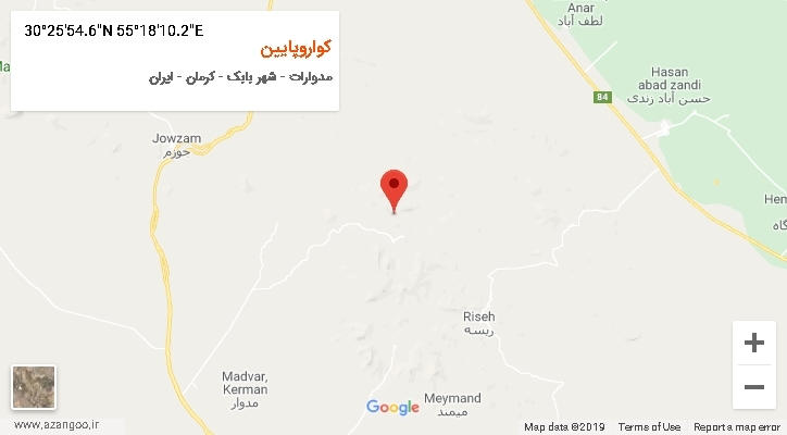 روستای کواروپایین بر روی نقشه