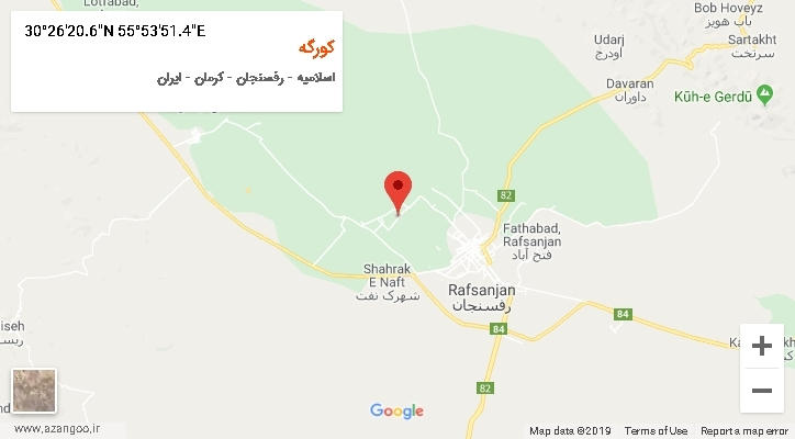 روستای کورگه بر روی نقشه