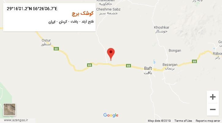 روستای کوشک برج بر روی نقشه