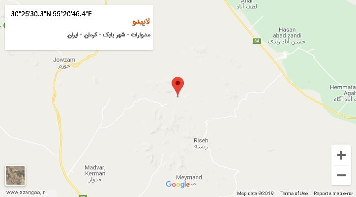 روستای لابیدو بر روی نقشه