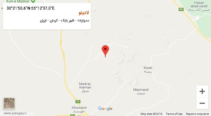 روستای لادینو بر روی نقشه