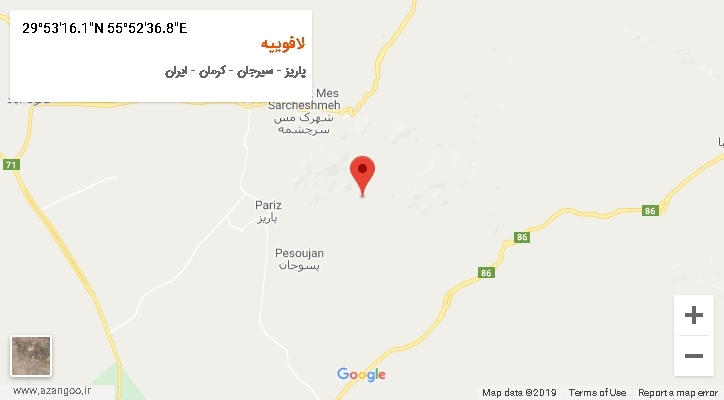روستای لافوییه بر روی نقشه