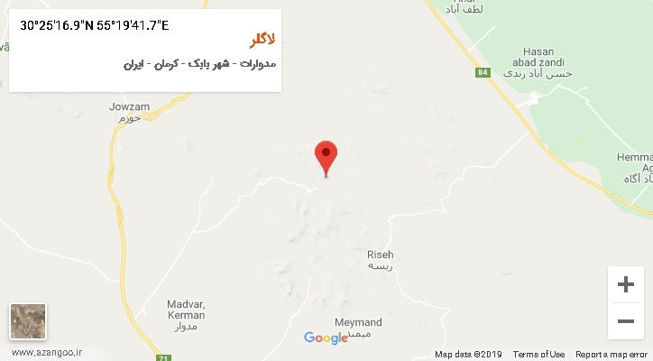 روستای لاگلر بر روی نقشه