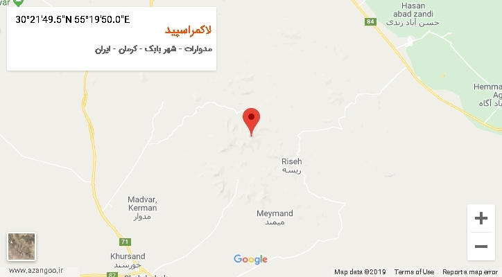 روستای لاکمراسپید بر روی نقشه