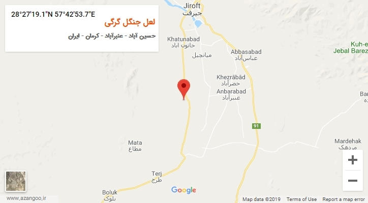 روستای لعل جنگل گرگی بر روی نقشه