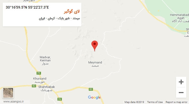 روستای لای گوگیر بر روی نقشه