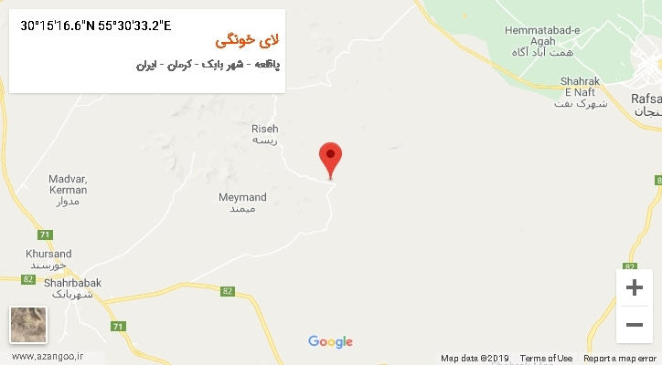 روستای لای خونگی بر روی نقشه