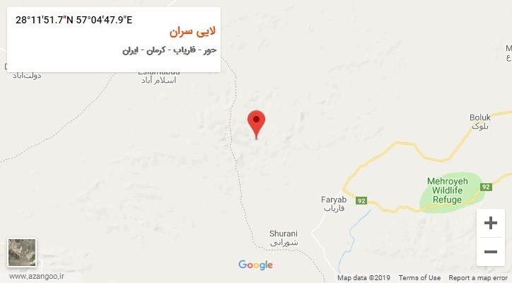 روستای لایی سران بر روی نقشه