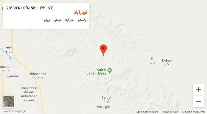 روستای لچارآباد بر روی نقشه