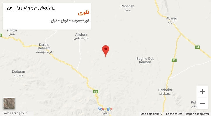 روستای لگوری بر روی نقشه