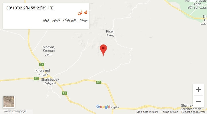 روستای له لن بر روی نقشه