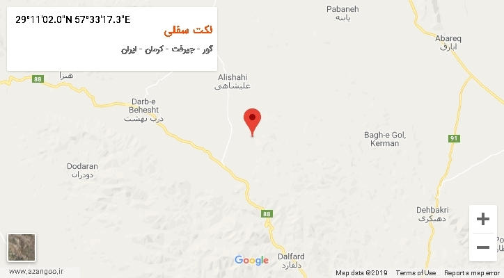 روستای لکت سفلی بر روی نقشه