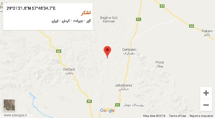 روستای لشکر بر روی نقشه