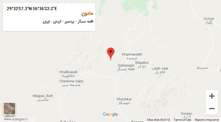 روستای مادون بر روی نقشه