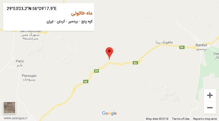 روستای ماه خاتونی بر روی نقشه