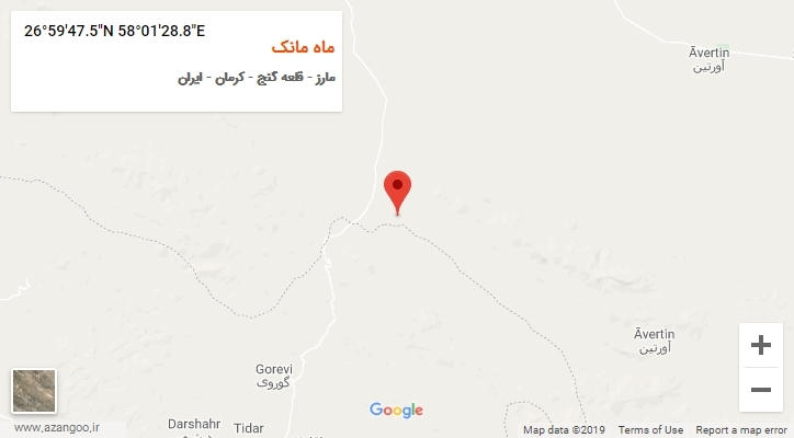 روستای ماه مانک بر روی نقشه