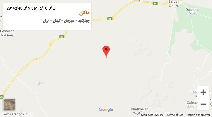 روستای ماکان بر روی نقشه