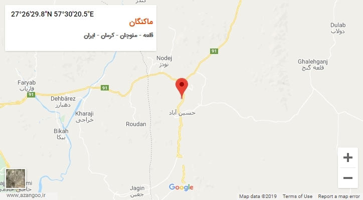 روستای ماکنگان بر روی نقشه