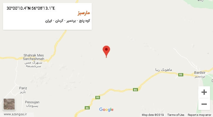 روستای مارسبز بر روی نقشه