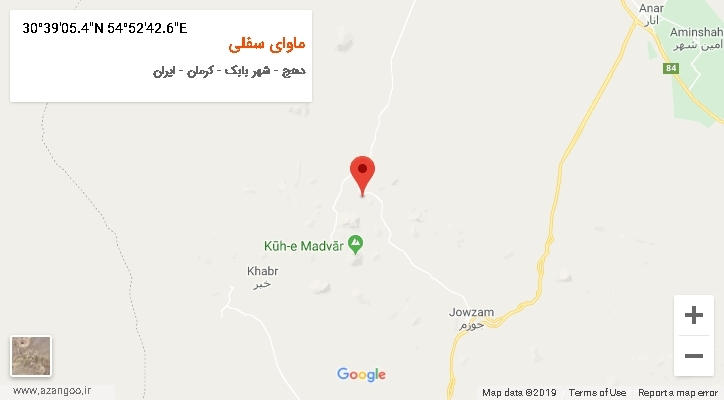روستای ماوای سفلی بر روی نقشه