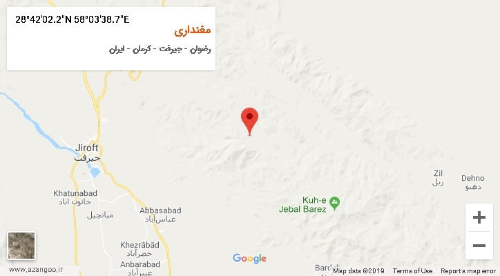 روستای مغنداری بر روی نقشه