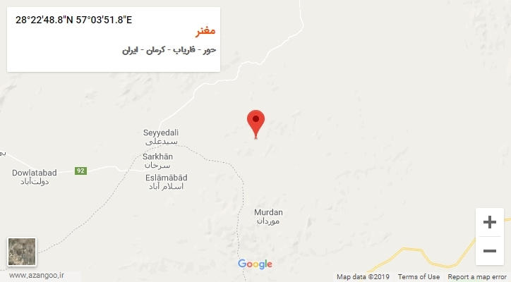 روستای مغنر بر روی نقشه