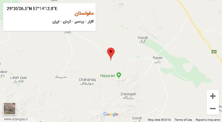 روستای مغولستان بر روی نقشه