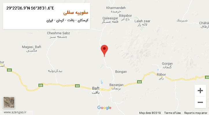روستای مغوییه سفلی بر روی نقشه